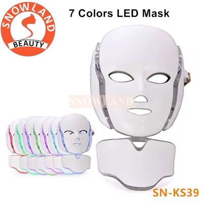 red/blue light treament time controlled skin rejuvenation Rosacea healing led facial mask