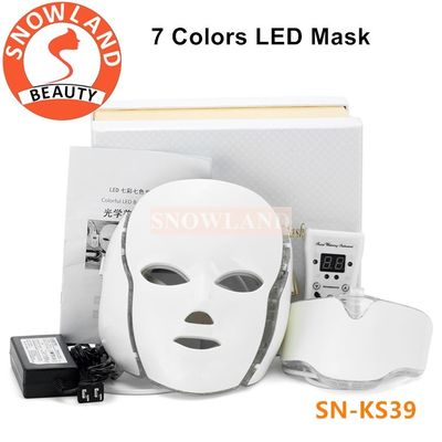 Electrical 7 colors led beauty light therapy led facial mask