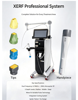 Lutronic Grade XERF Dual Monopole RF 6.78+2MHz Aesthetic Clinic Face Body Tightening Anti-Aging Equipment
