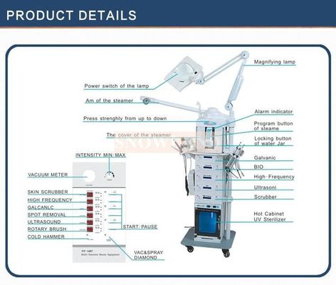 Multifunction 19 in 1 face beauty machine water dermabrasion / diamond microdermabrasion machine face cleaning machine