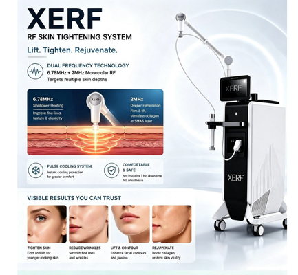 Lutronic Grade XERF Dual Monopole RF 6.78+2MHz Aesthetic Clinic Face Body Tightening Anti-Aging Equipment
